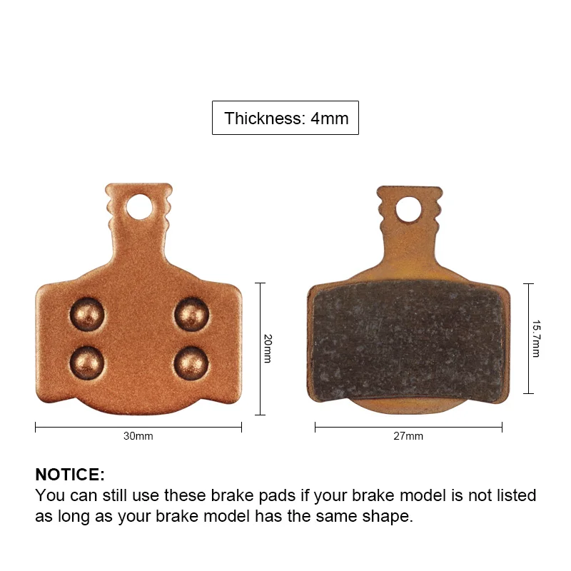 BIKEIN 2 Pairs Mountain Bicycle Sintered Disc Brake Pads For Magura MT2 MT4 MT6 MT8 DK-17 MTB Bike Cycling MTB Hydraulic Brake