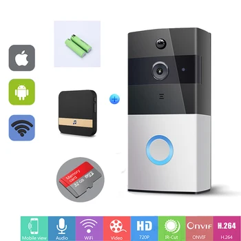 

Smart IP Video Intercom 1MP Video Door Phone Door Bell WIFI Battery Camera For Apartments IR Alarm Wireless Security Camera
