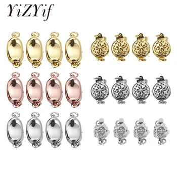 

4pc Jewelry Clasps Findings Plated Alloy Clasps Connectors Buckle Jewelry Accessories for DIY Bracelet Necklace Making Findings
