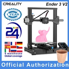 Creality 3D Ender 3 V2 3D Printer Kit All-Metal Integrated Structure Silent Mainboard New UI Display Screen Resume Printing
