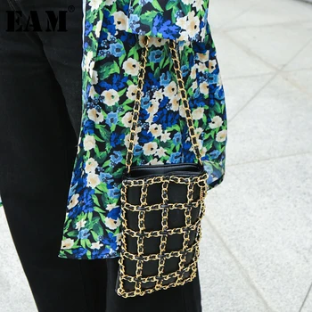 

[EAM] Women New Chain Split Joint Temperament Pu Leather Personality Accessories Fashion Tide All-match Spring Autumn 2020 1R189