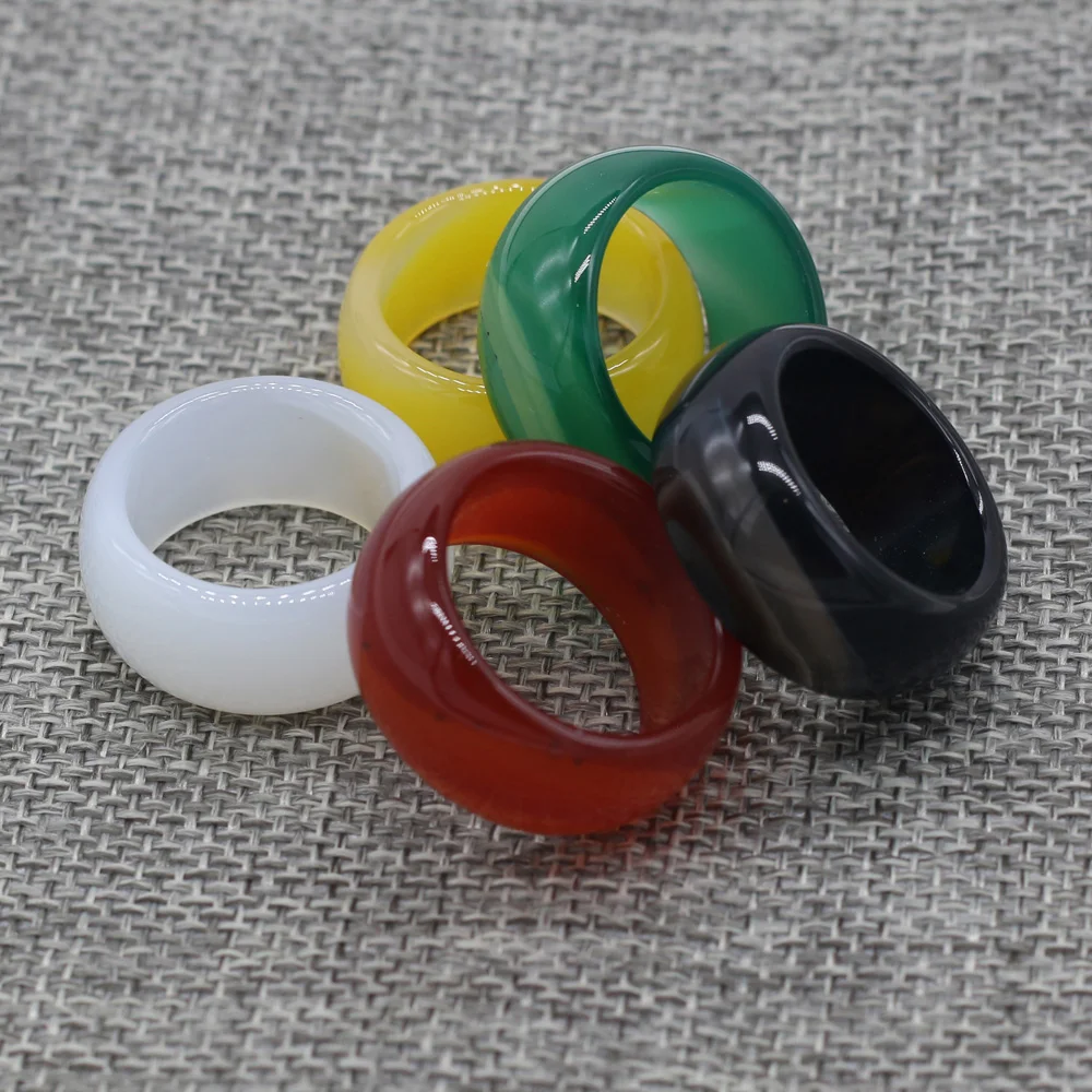 Finger Ring 3PCS Natural stone rings jewelry a diversity of stones two kinds of models Unisex Circle Natural Stone Finger Rings charms