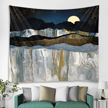 

Mountains at night Indian Mandala Tapestry Wall Hanging Bohemian Gypsy Psychedelic Tapiz Witchcraft Tapestry