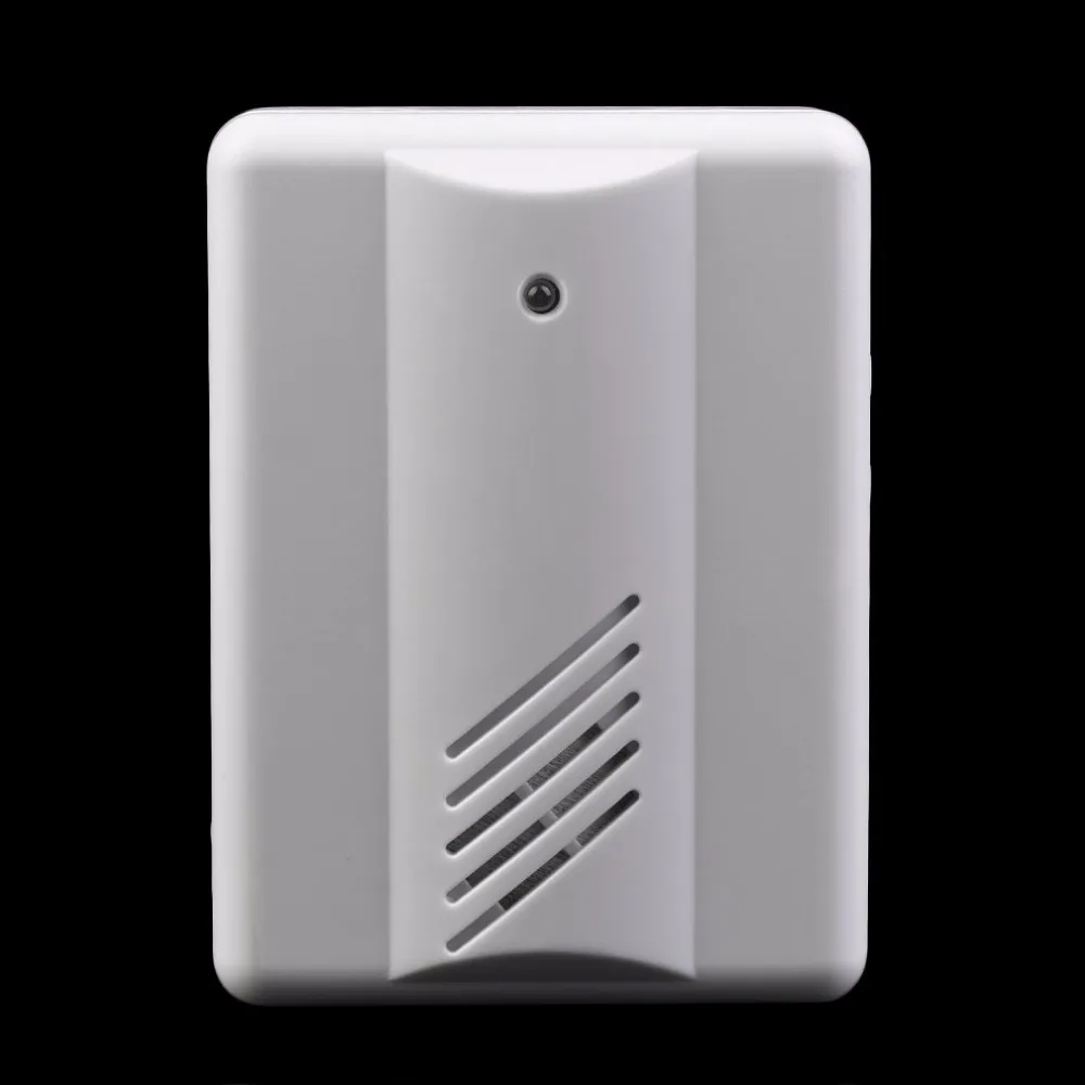 Wireless IR Remote Security Doorbell Alarm System Wireless Detector Alarm Driveway Patrol Garage Infrared  Motion Sensor White