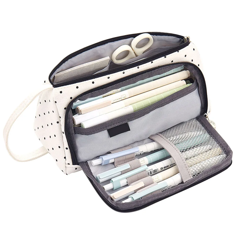 Starry little HOT Plaid Pencil Case Multifunction Portable Large Capacity Simple Storage Bag TI99 - Цвет: Starry little