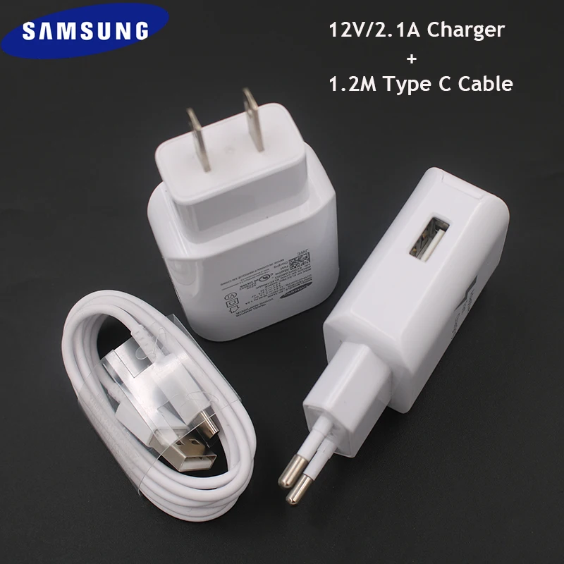 Оригинальное Адаптивное быстрое зарядное устройство Samsung 12 В/2 1 А адаптер