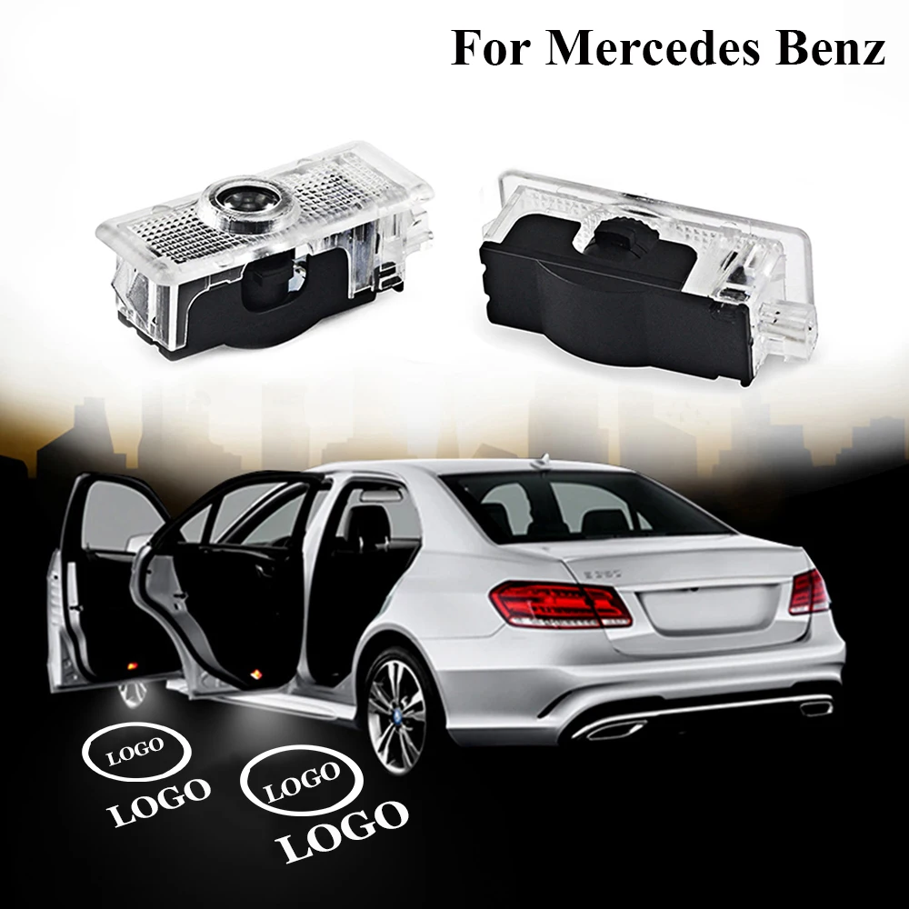 2 шт. для Mercedes Logo проектор светильник светодиодный автомобиль Дверные огни s