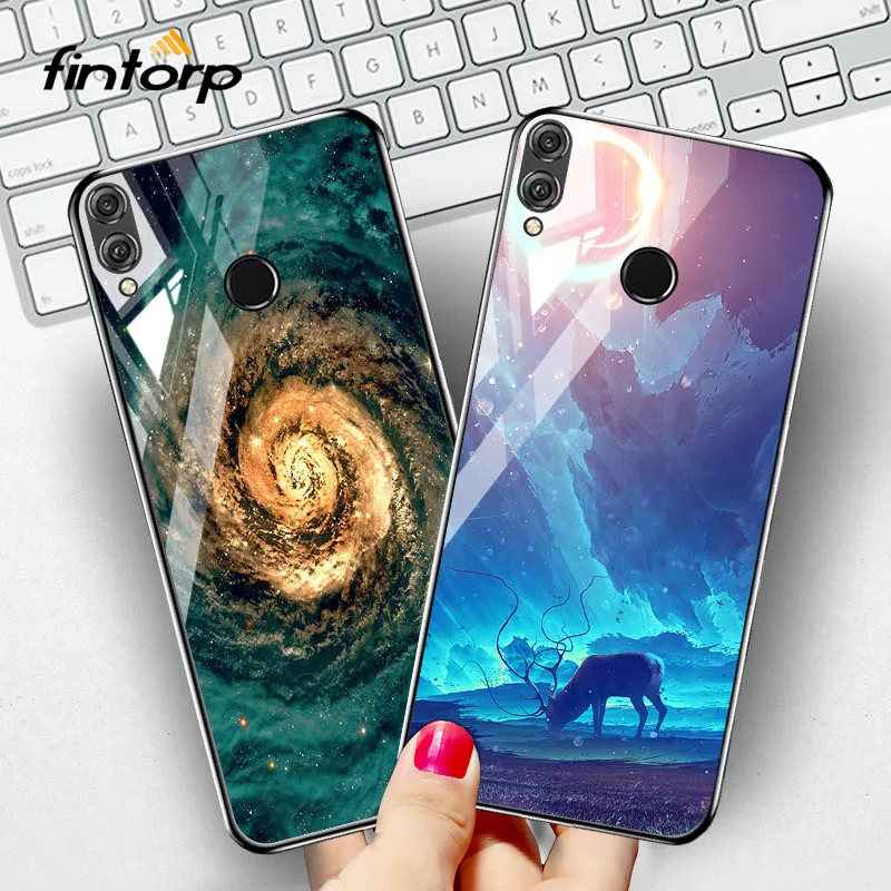 Чехол из закаленного стекла для Huawei Honor 8S P30 Pro P20 Lite чехол со звездным