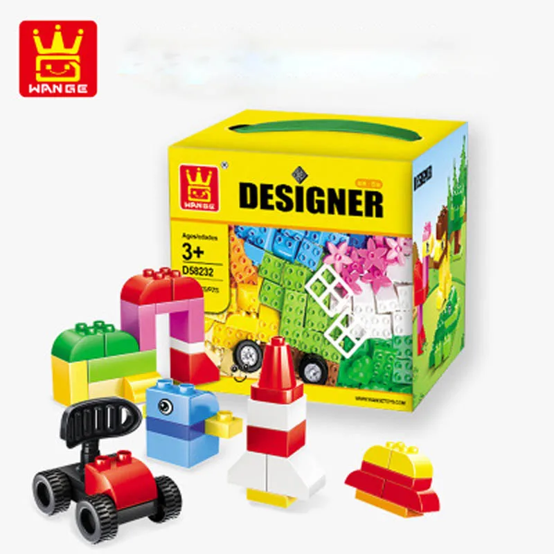 Wange строительные блоки большие частицы и различные творческие Строительные блоки DIY 58232 Детские обучающие игрушки, подарки