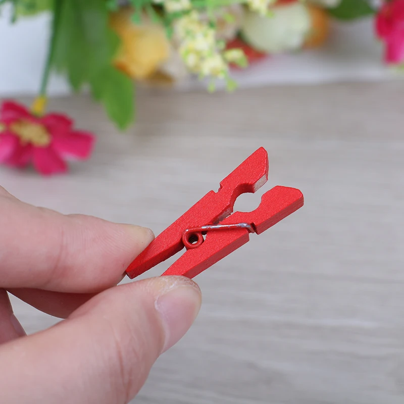 100 шт. DIY Деревянные Мини-зажимы ручной работы декоративные фото прищепка ремесло декоративные крючки домашний офис DIY игрушка