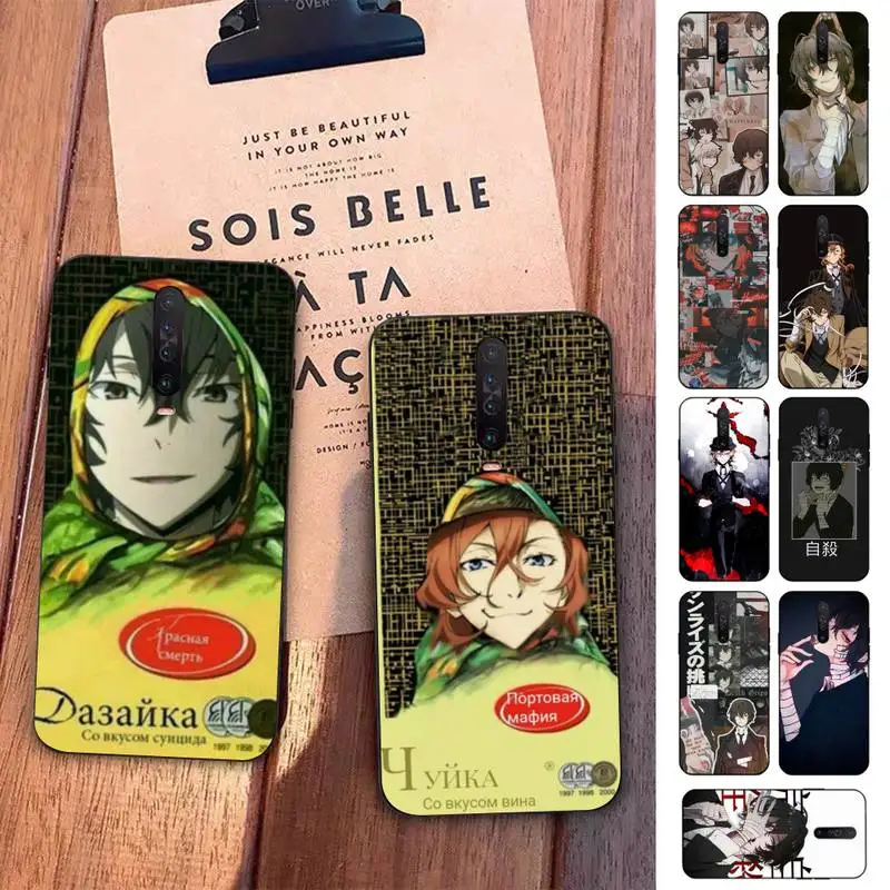 TOPLBPCS Bungo Stray Dogs Twin Dark Osamu Dazai Phone Case for Redmi 5 6 7 8 9 A 5plus K20 4X S2 GO K30 pro | Мобильные телефоны и