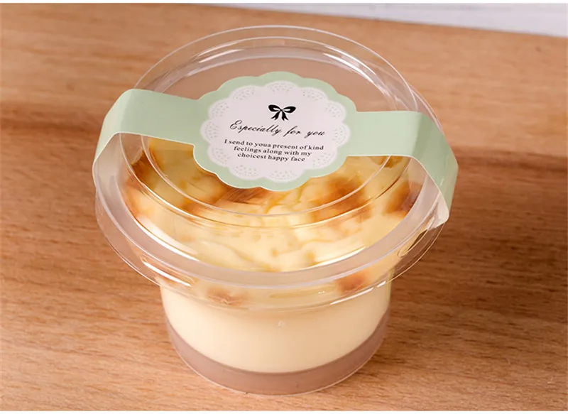 50pcs High quaity net red ice cream cup 100ml small disposable high temperature pudding jelly sauce translucent plastic cups