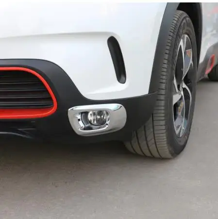Подходит для Citroen C5 Aircross передний бампер противотуманный светильник капот решетка Накладка противотуманная фара рамка гриль корпус гарнир крышка 2 шт