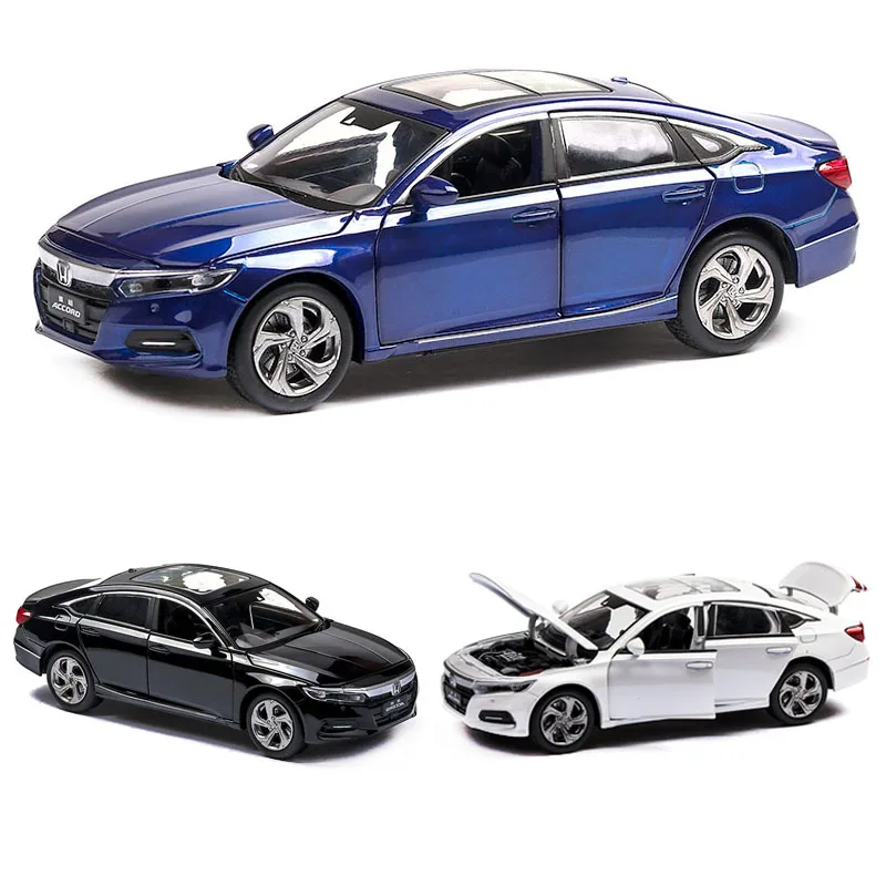 

Модель 1:32 Accord, литье под давлением, модель со звуком и подсветкой, детская игрушка, коллекционная игрушка для подарка, коллекция, подарок на Рождество, подарок на день рождения