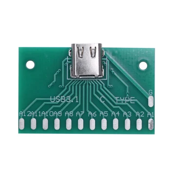 

Diy 24Pin Usb-C Usb 3.1 Type C Female Socket Connector Smt Type With Pc Board