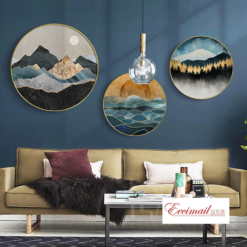 

EECAMAIL Северная алмазная живопись, круглая Алмазная вышивка, вышивка крестиком, спальня, подвесная живопись, детская комната, мультяшный алмаз