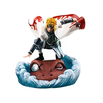

20cm Naruto Namikaze Minato Gama Bunta Anime Action Figure GK PVC New Collection figures toys Collection for friend gift M4094