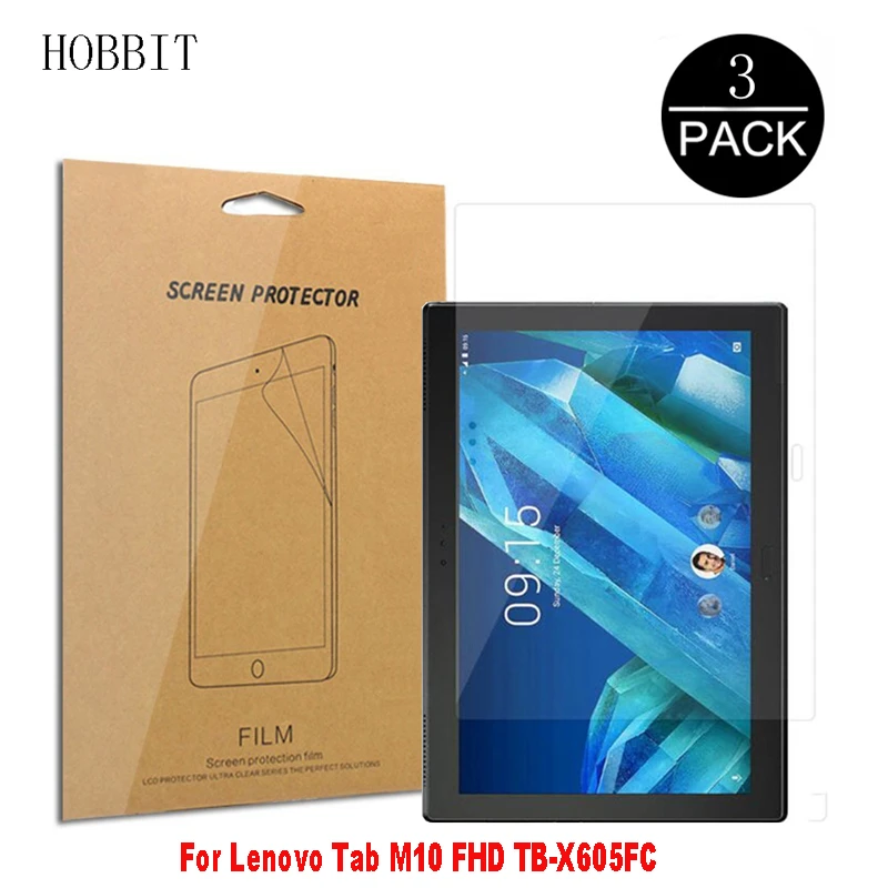 3PCS Screen Protector For Lenovo Tab M10 TB-X605F TB-X605L TB-X505F 10.1inch Tablet Clear LCD Anti-Scratch Protective PET Film lap pillow for tablet Tablet Accessories