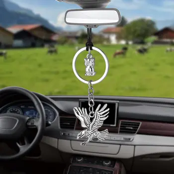 

Bemost Car Pendant Owl with Eagle Hanging Ornaments Automobiles Rearview Mirror Suspension Decoration Accessories Auto Gifts