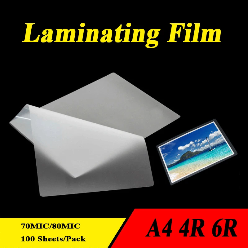 

Laminator Film PET EVA Plastifieuse Material 100sheets for Photo/Files/Card/Picture Laminating 80mic A4 3R 4R 5R 6R