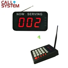 Queue Management System LED Display Receiver English Broadcast Fast Food Wireless Queuing Machine 2 3 alphanumeric display receiver host 433mhz with touch screen voice broadcast for restaurant ordering system queue management