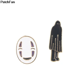 

12pair/lot Patchfan No Face man earrings enamel Zinc creative party favor women Souvenir present jewelry A2519