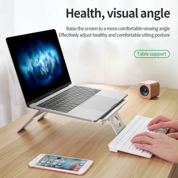 

Portable Laptop Stand Desk Table Holder Height Adjustable Foldable Notebook Stand Aluminum for iPad/Macbook Pro 13 Laptop Cooler
