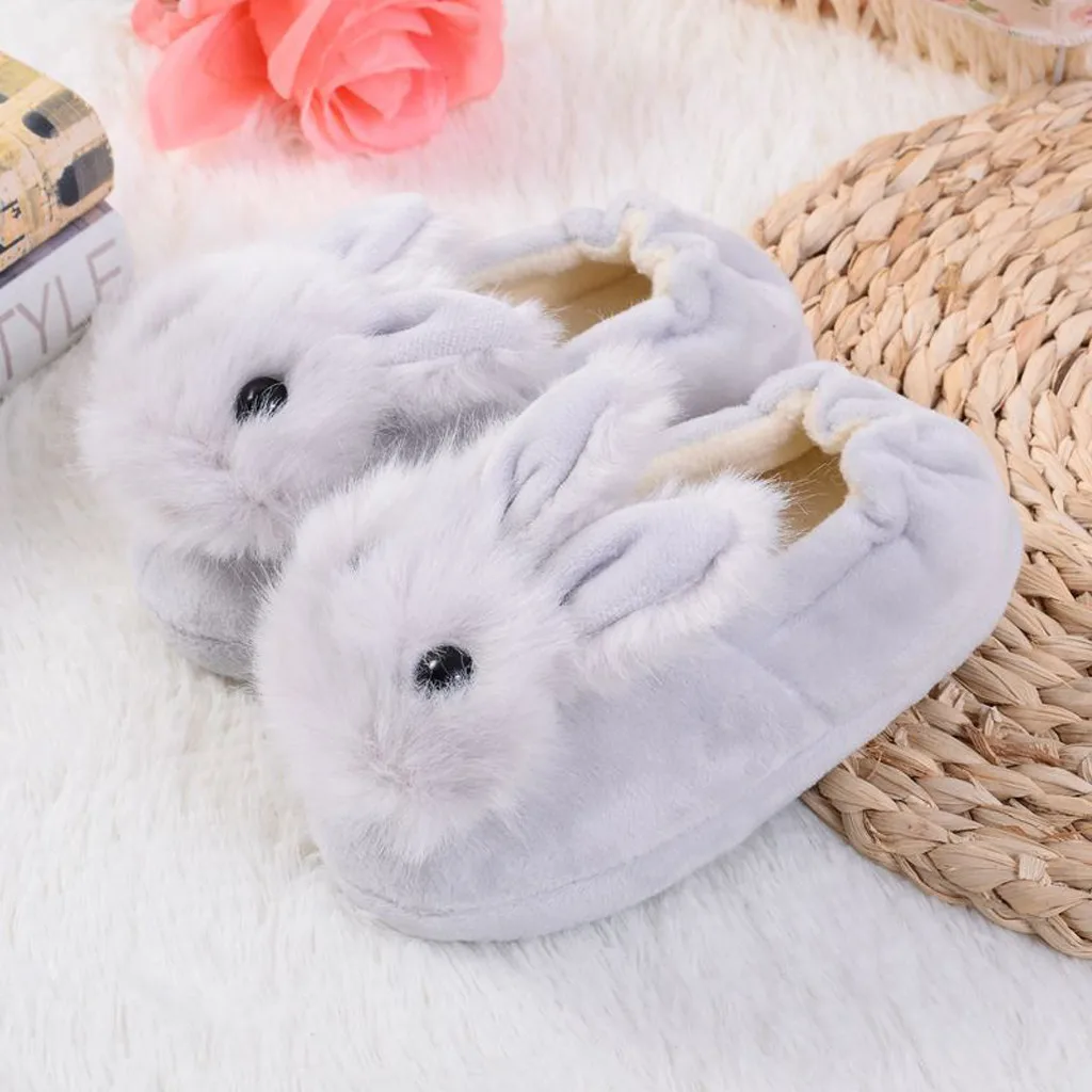 Toddler Infant Kids Baby Warm Shoes Boys Girls Cartoon Soft-Soled Slippers