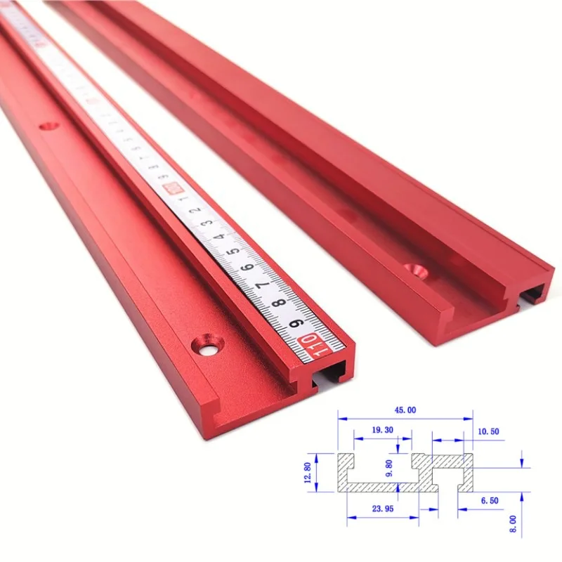 Universal 45 Type T-track T-slot Miter track jig Aluminium alloy Miter track stop Woodworking DIY tools for Table saw pusher miter track jig woodworking t track woodworking tools woodworking tool