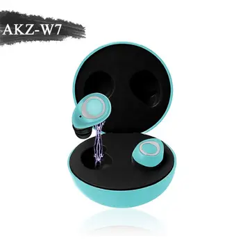 

High Quality TWS Earbud With Battery Charging Case Automatically Operation Excellent chip Wireless Private Mould Headset AKZ-W7