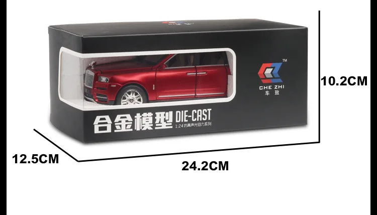 1:24 литая под давлением модель автомобиля игрушечный автомобиль Rolls Royces SUV металлические колеса звуковой светильник вытяжной автомобиль для детей игрушечный автомобиль подарок для мальчика