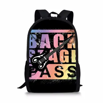 

Customizable picture rucksack Halloween multifunctional school bag unisex musical instrument print rock designer travel bag
