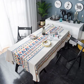 

Lychee Bohemia Style Table Cloth Simple Rectangle Table Cover Home Wedding Birthday Party Tablecloth