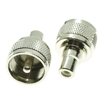

UHF PL259 SO239 To RCA Cable Connector Socket UHF Male To RCA Female Plug Nickel Plated Brass Straight Coaxial RF Adapters