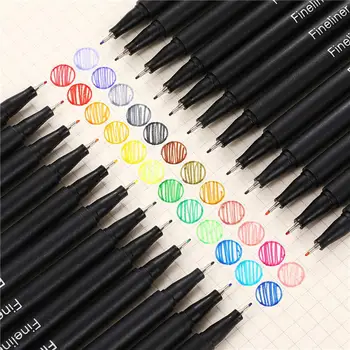 

12/24/36/48/60PCS Colors Art Marker Watercolor Brush Pens for School Supplies Stationery Drawing Coloring Books Calligraphy