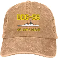 Унисекс DDG-56 USS John S. McCain выбеленная бейсболка винтажная Регулируемая шляпа для папы