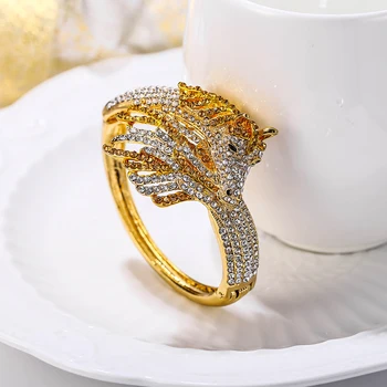 

Tuliper Flower Horse Enamel Bangles For Women Crystal Bangle Bracelets Men's Bracelets Bangles Jewelry Accessories