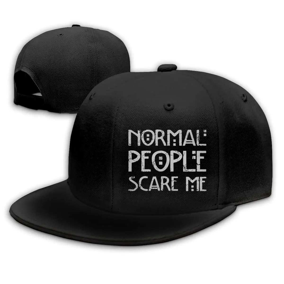 Нормальные люди пугают меня Snapback плоские Билла бейсболки мужские черные
