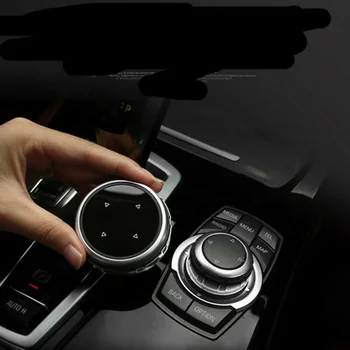 

Front Multi-media Knob Cover Silver+Black Small Replace Aluminum Alloy