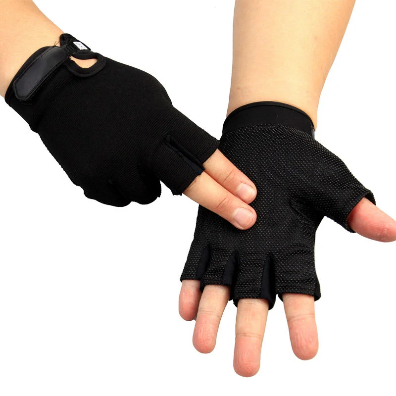 1 пара полупальцев дышащие перчатки для вождения и велоспорта легкие противоскользящие перчатки без пальцев FOU99