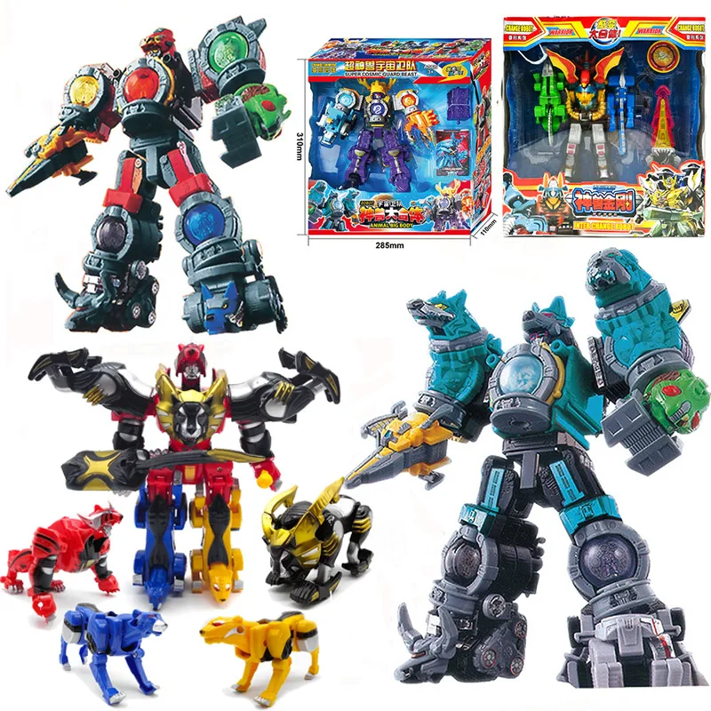 

Megazords UCHU SENTAI KYURANGER Transformation Robot Dinosaur Rangers Toys Action Figures For Children Christmas Gifts