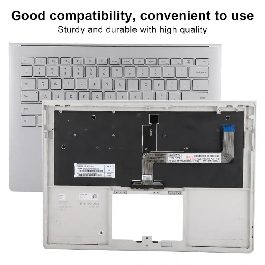 Сменный серебристый чехол-клавиатура для microsoft Surface Book 1st 1703 1704 1705 1706