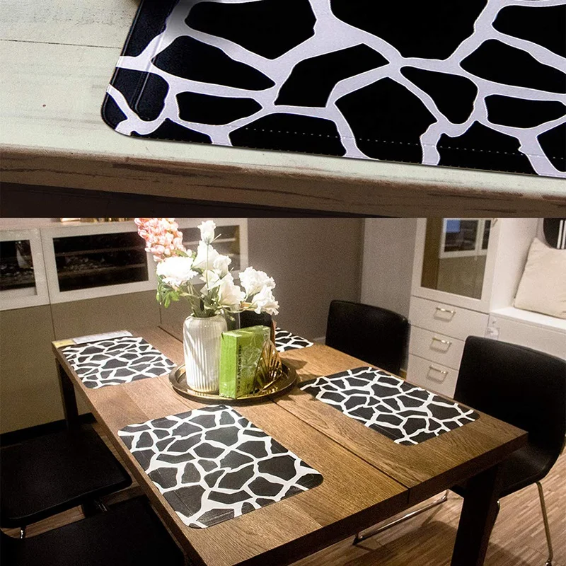 Novo placemats conjunto de 4 placemats impermeáveis resistentes ao