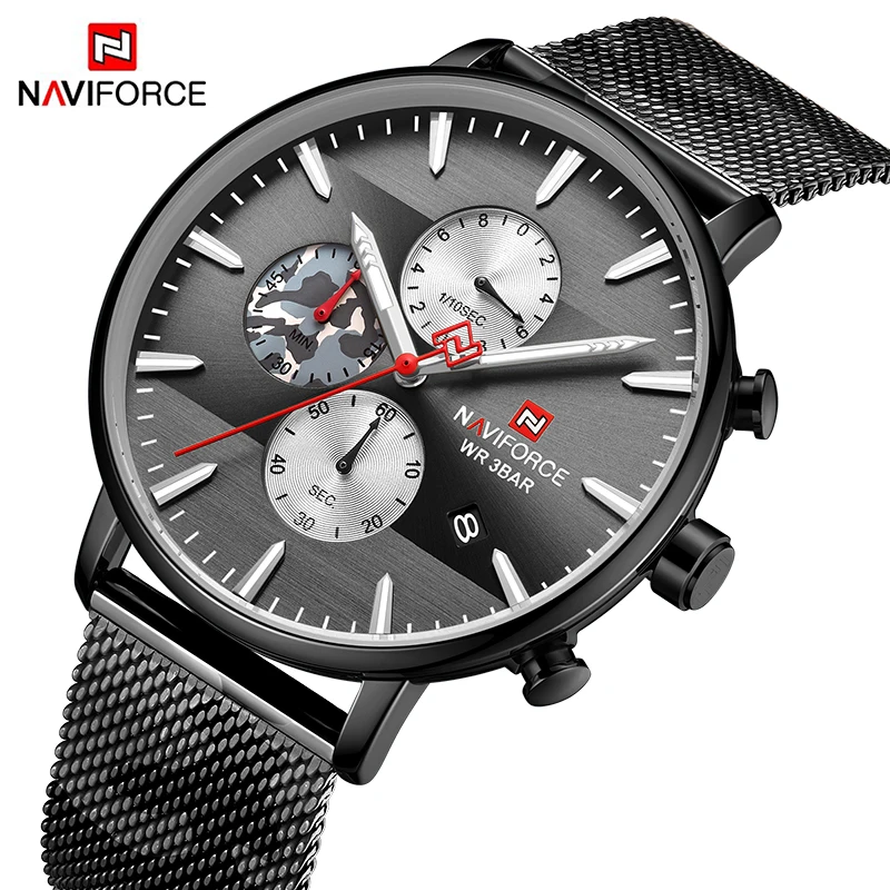 

NAVIFORCE Top Watch Mens Brand Luxury Fashion Quartz Men Watches Waterproof Sport Camouflage Wrist Watch Clock Relogio Masculino