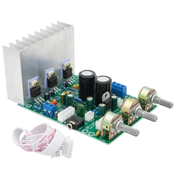 

2*15W+30W TDA2030 TDA2050 Power Amplifier Board 2.1 Channels Audio Amplifiers Class AB Tone Control Equalizer Stereo Amp