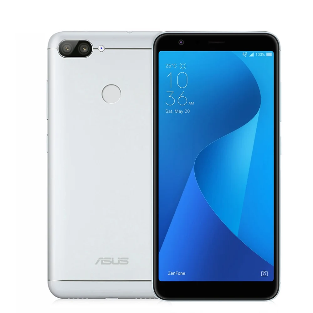 Серебристый Глобальная версия ASUS ZenFone Max Plus M1, 4 ГБ, 64 ГБ, 5,7 дюймов, Восьмиядерный, 16 МП, 8 Мп, 4130 мАч, разблокированный смартфон с функцией распознавания лица, 4G - Цвет: Серебристый