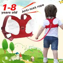 Детские вожжи с защитой от потери, повязка на запястье, поводок для прогулок, детская Регулируемая Веревка, синий/зеленый/красный