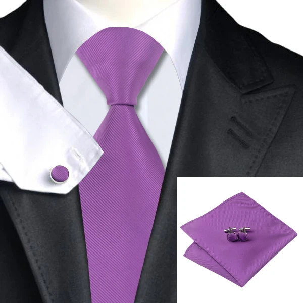 SN-1748, Hi-Tie, мужской галстук, шелковый галстук, высокое качество, золотой, красный, синий, розовый, одноцветные галстуки для мужчин, Свадебная вечеринка, деловой носовой платок, запонки