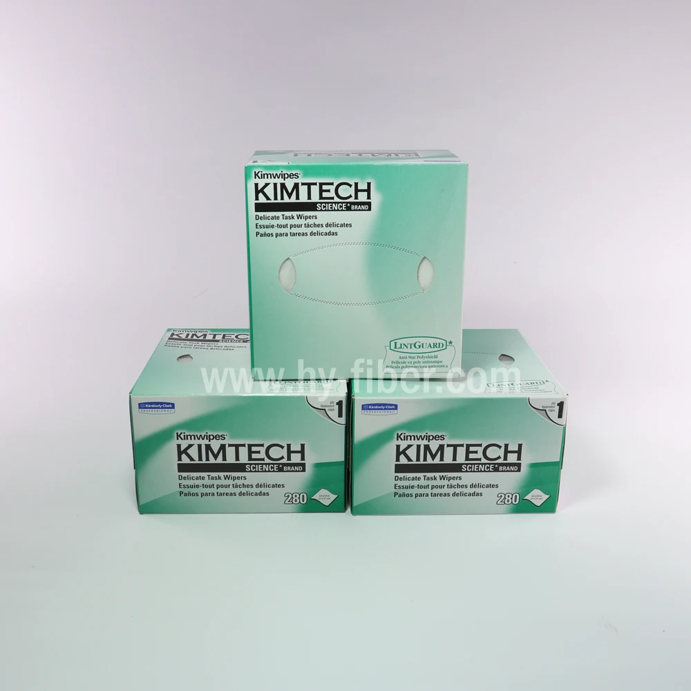 Kimtech Science Kimwipes с низким уровнем пыли протирающая бумага, волоконная чистая бумага, FTTH инструменты 5 коробок