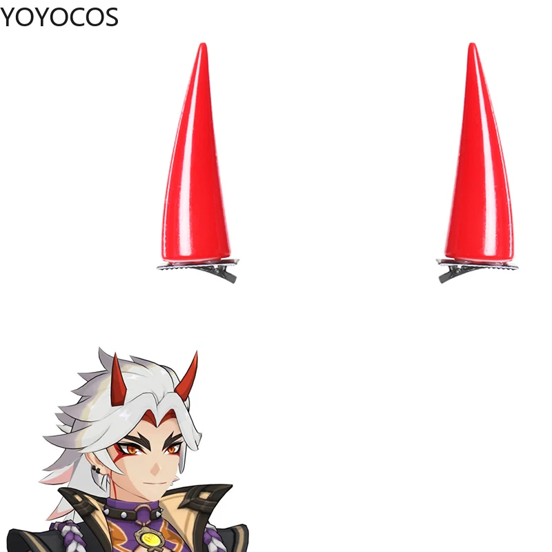 

YOYOCOS Game Genshin Impact Cosplay Arataki Itto Cosplay Red Horns Props Anime Carnival Halloween Male Handsome Battle Party
